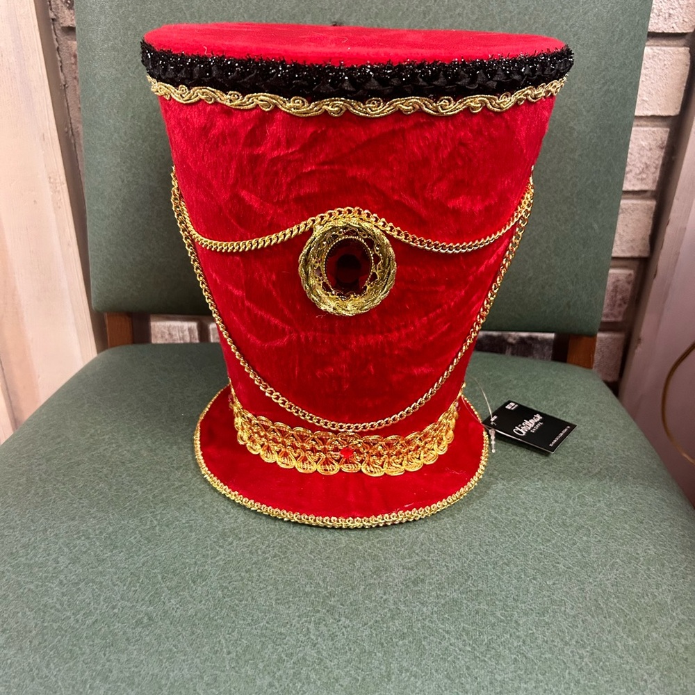 Christmas Decor Large red and gold nut cracker hats - Picture 1 of 6